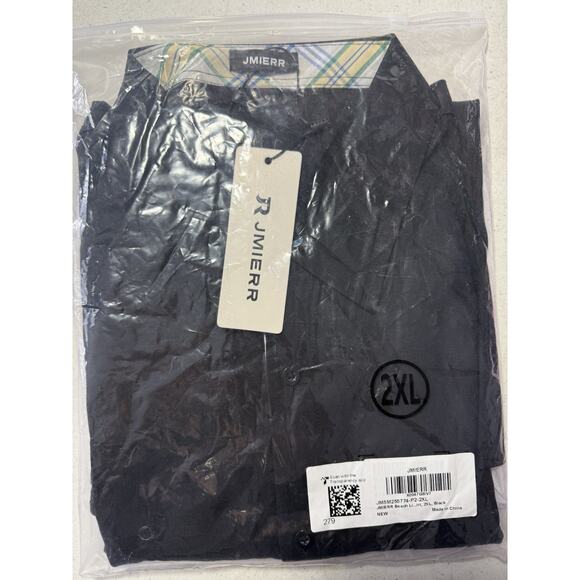 Men's Casual Button Down Shirts Wrinkle-Free Short Sleeve Business Dress Sz 2XL - Picture 14 of 15